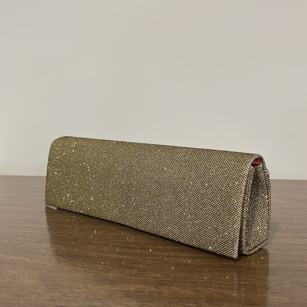 NINA gold glitter clutch, good condition.